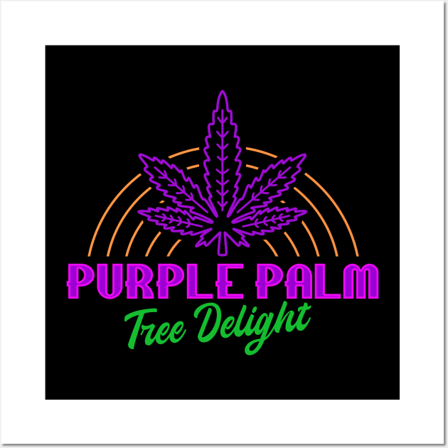 Purple Palm Tree Delight Wall Art by SunsetSurf